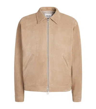 Nn07 Nn.07 Goat Suede Petrus Jacket In Green