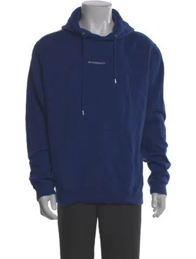 Pre-owned Nn07 Graphic Print Crew Neck Hoodie In Blue