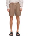 Nn07 Gregor 1454 Relaxed Fit Linen Shorts In Brown