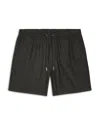 Nn07 Gregor 1454 Relaxed Fit Linen Shorts In Black
