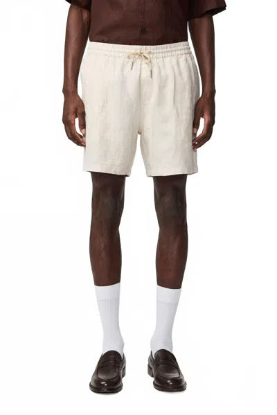 NN07 GREGOR LINEN SHORTS IN OAT