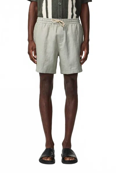 Nn07 Gregor Linen Shorts In Sage Green