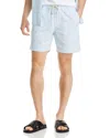Nn07 Gregor Seersucker Shorts Sea Stripe In Blue Stripe