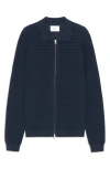Nn07 Gustav Long Sleeve Zip Sweater In Blue