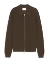 Nn07 Gustav Long Sleeve Zip Sweater In Brown