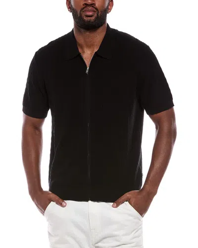 Nn07 Nn.07 Gustav Zip Shirt In Black