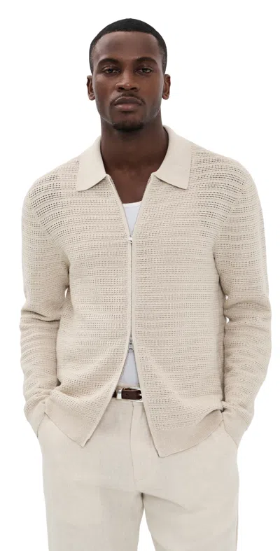 Nn07 Gustav Zip Sweater Ivory Moulin In Neutral