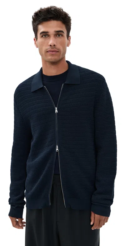Nn07 Gustav Long Sleeve Zip Sweater In Blue