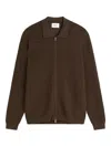 Nn07 Mens Lee Wool-blend Cardigan In Brown