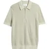 Nn07 Hansie 6600 Organic Cotton Quarter Zip Sweater Polo In Green