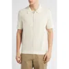 Nn07 Hansie 6600 Organic Cotton Quarter Zip Sweater Polo In Ivory