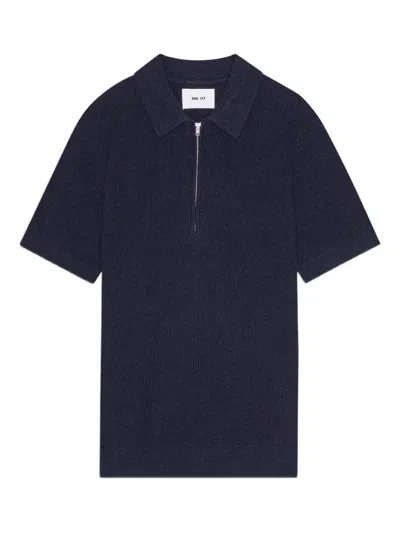 Nn07 Hansie Short-sleeve Polo Shirt In Blue