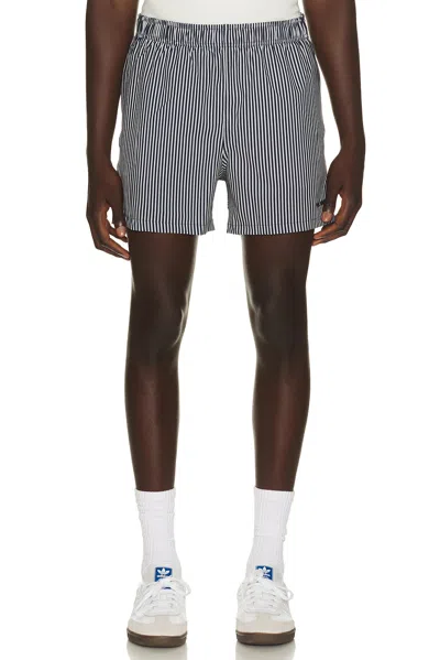 Nn07 Vertical-stripe Swim Shorts In Blue