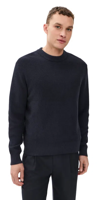 Nn07 Hope Cashmere Blend Crewneck Sweater Navy Melange In Blue