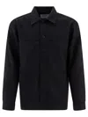 Nn07 Nn.07 "isak" Wool Blend Overshirt In Black