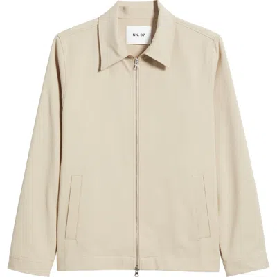 Nn07 Ivan Two-way Zipper Hybrid Jacket In White Pepper
