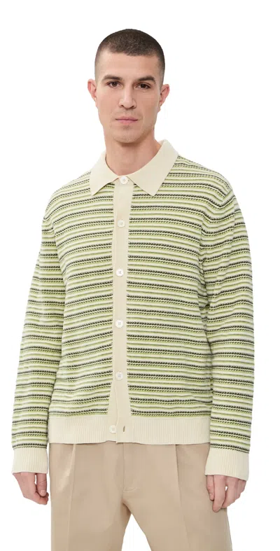 Nn07 Jackie 60038 Striped Organic Cotton Polo Shirt In Gray