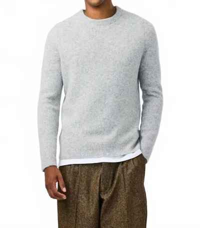 Nn07 John Crewneck Sweater In Medium Grey Mel In White