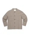 Nn07 Jonas 6398 Wool Overshirt In Khaki Biege
