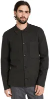 Nn07 Jonas Boiled Wool Shirt Jacket Dark Army In Dark Army