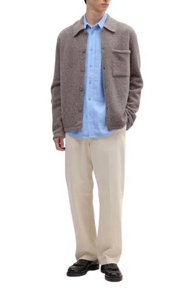 Nn07 Jonas Long Sleeve Shirt In Mable Husk In Multi