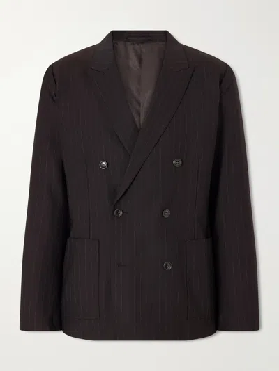 Nn07 Jordin 10037 Double-breasted Recycled Blazer In Brown