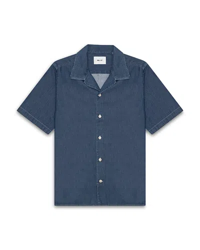 Nn07 Julio 5765 Cotton-chambray Shirt In Blue