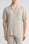 Nn07 Julio 5971 Button-up Shirt In Khaki Stone