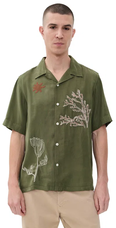 Nn07 Julio Embroidered Shirt Capers