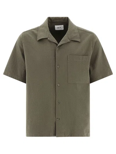 Nn07 Patch-pocket Shirt In Green