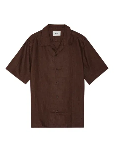 Nn07 Julio Short-sleeve Shirt In Brown