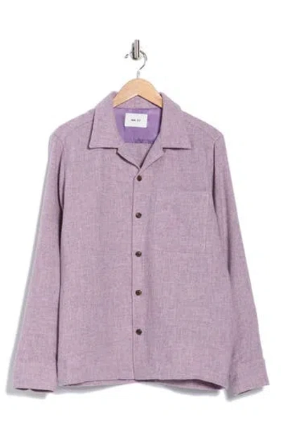 Nn07 Julio Virgin Wool Shirt Jacket In Purple