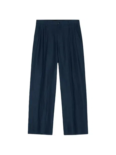 Nn07 Justin Pleated Trousers In Blue