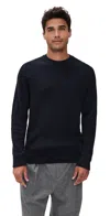 Nn07 Kaley Cotton Crewneck Sweater Navy Blue In Blue