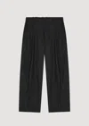 Nn07 Kay 1088 Straight-leg Pleated Recycled Woven Trousers In Black