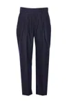 Nn07 Pinstripe-pattern Trousers In Blue