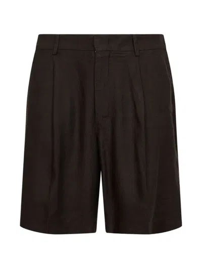Nn07 Kay Pleated Elasticated-waist Shorts In Black