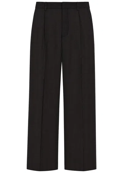 Nn07 Kay Pleated Linen Trousers In Black