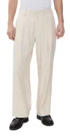 Nn07 Kay Pleated Linen Trousers Ivory In Ivory