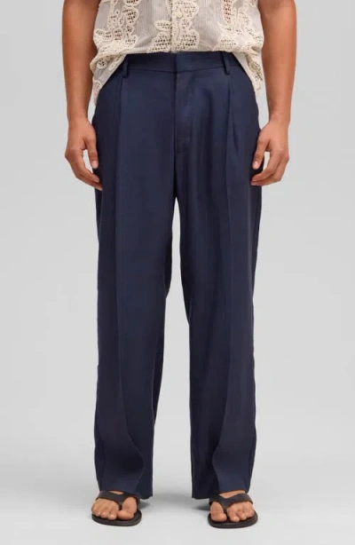 Nn07 Kay Relaxed Fit Twill Trousers In Blue