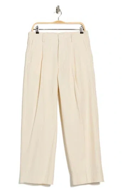 Nn07 Kay Relaxed Fit Twill Trousers In White