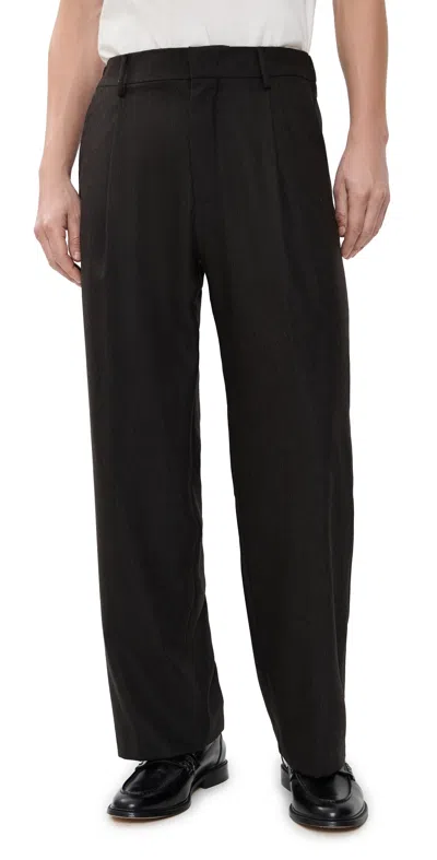 Nn07 Kaye Relaxed Tailored Pants 32 Dusky Port In Black