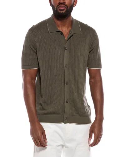 Nn07 Nn.07 Knit Button Shirt In Green