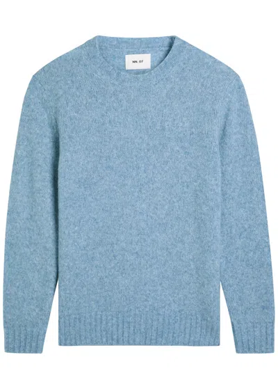 Nn07 Knit Wool-blend Jumper In Blue