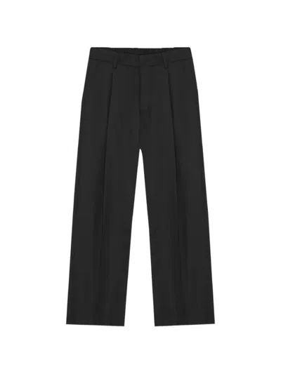 Nn07 Lay Pleated Trousers In Black