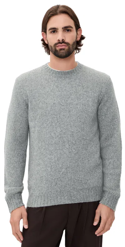 Nn07 Lee Fluffy Knit Sweater Grey Mel. In Gray