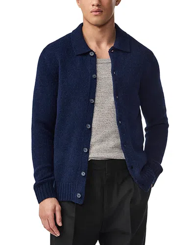 Nn07 Lee Polo Cardigan In Blue