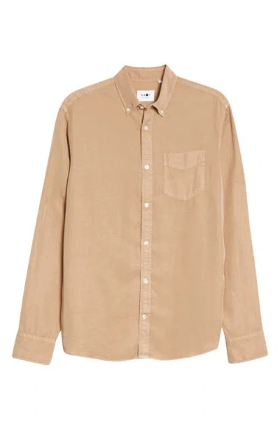 Nn07 Levon Slim Fit Button-down Shirt In White/white