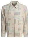 Nn07 Nn.07 Ashley Blue Abstract Pattern Jacket In Neutral