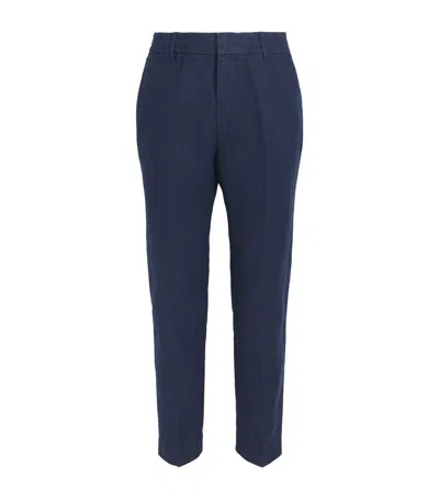 Nn07 Nn.07 Linen Billie Trousers In Blue